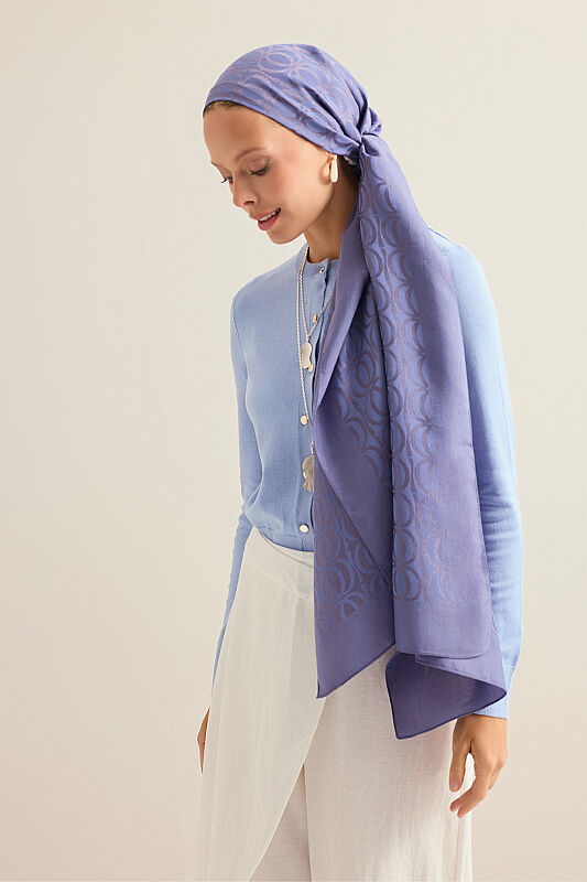 Bambunoor Indigo Naia Cotton Scarf - 6