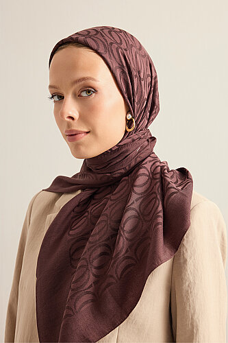 Bambunoor Kahverengi Naia Eşarp 95x95 - Imannoor (3)