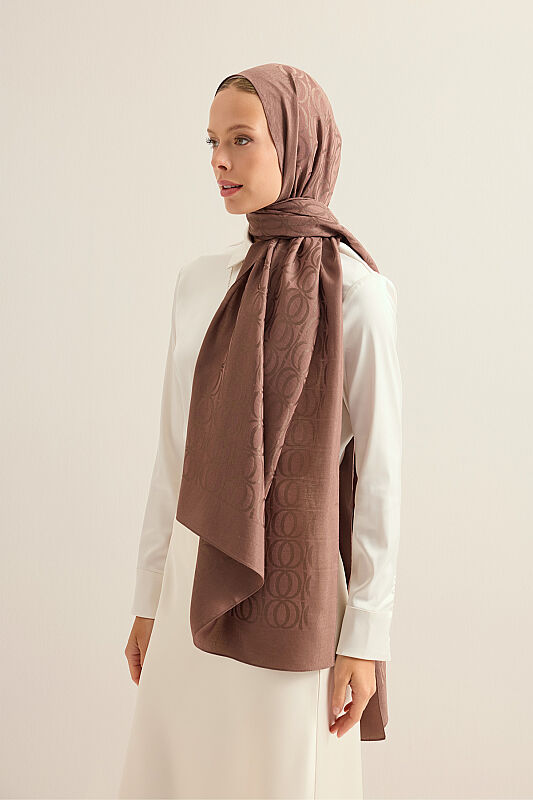 Bambunoor Light Brown Naia Cotton Scarf - 5