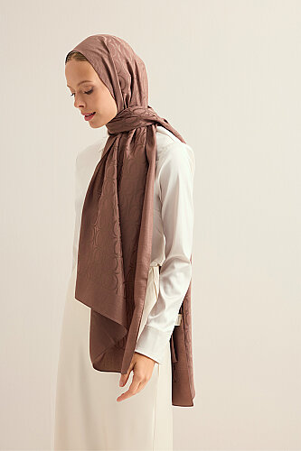 Bambunoor Light Brown Naia Cotton Scarf 