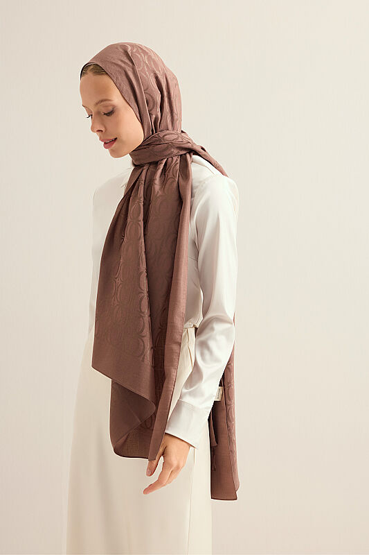 Bambunoor Light Brown Naia Cotton Scarf - 1