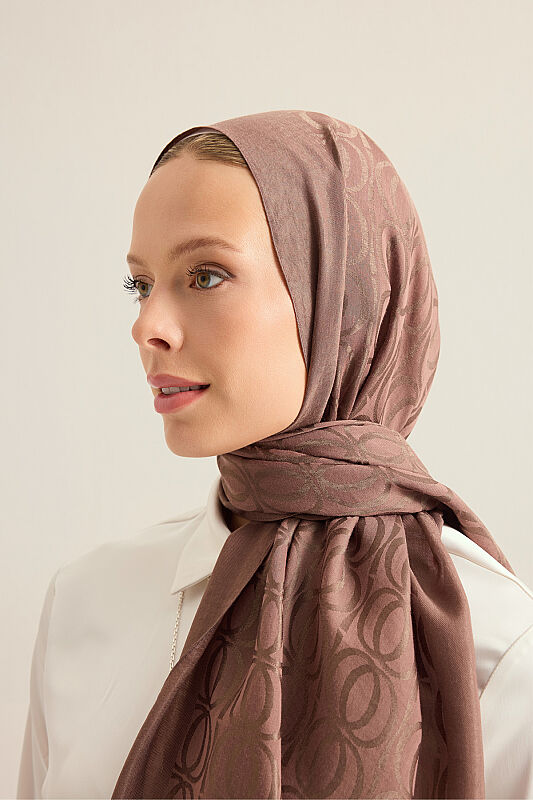Bambunoor Light Brown Naia Cotton Scarf - 3