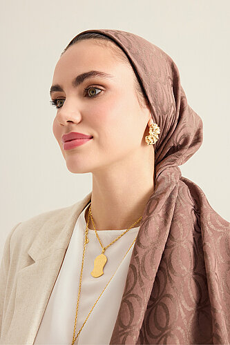 Bambunoor Light Brown Naia Scarf - Imannoor (3)