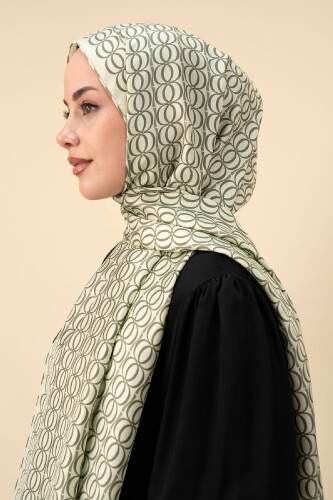 Bambunoor Mildew Green Twill Silk Shawl 