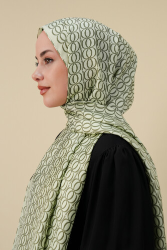 Bambunoor Mildew Green Twill Silk Shawl - 1