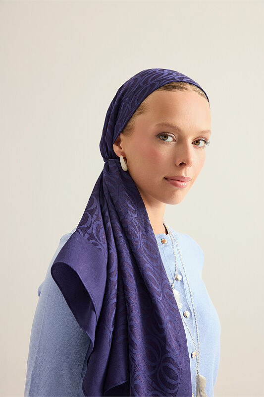 Bambunoor Navy Blue Naia Scarf - 3
