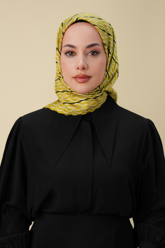 Bambunoor Oil Green Silk Scarf 