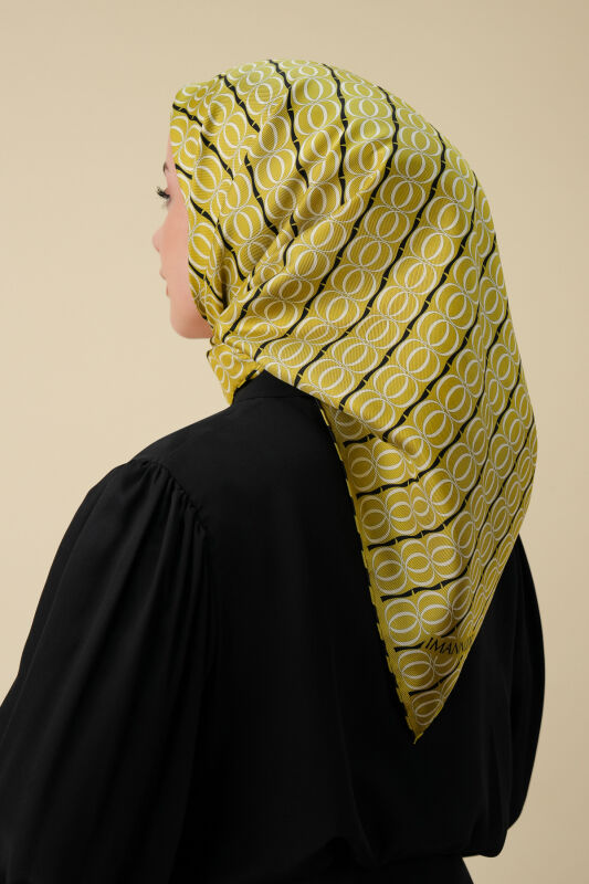 Bambunoor Oil Green Silk Scarf - 6