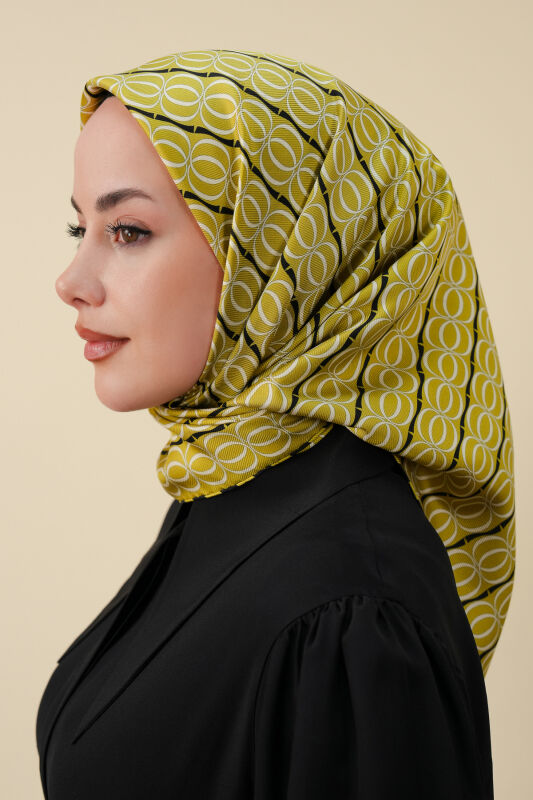 Bambunoor Oil Green Silk Scarf - 3