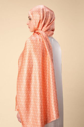 Bambunoor Salmon Silk Twill Shawl 