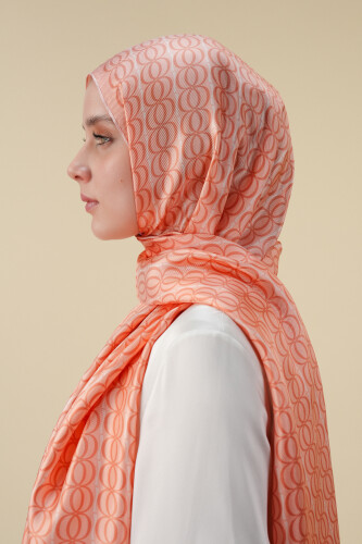 Bambunoor Salmon Silk Twill Shawl 