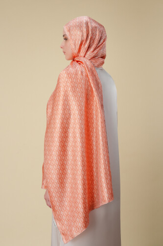 Bambunoor Salmon Silk Twill Shawl - 6