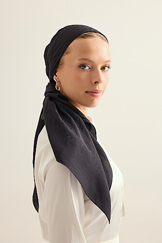 Bambunoor Siyah Naia Eşarp 95x95 - Imannoor (3)