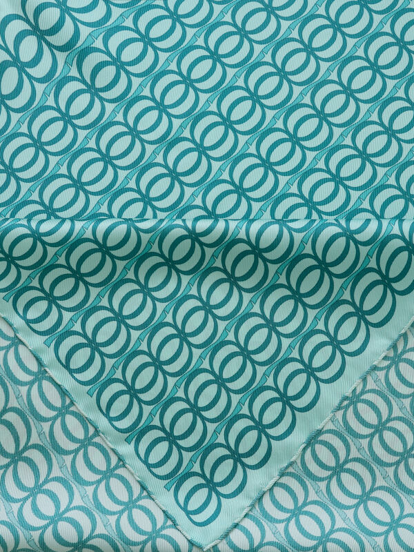 Bambunoor Turquoise Twill Silk Shawl - 2