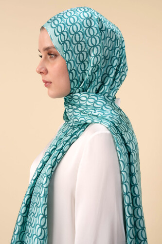 Bambunoor Turquoise Twill Silk Shawl 