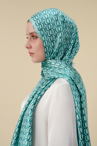 Bambunoor Turquoise Twill Silk Shawl 