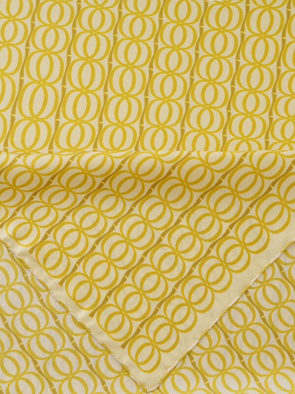 Bambunoor Yellow Silk Twill Shawl - 1