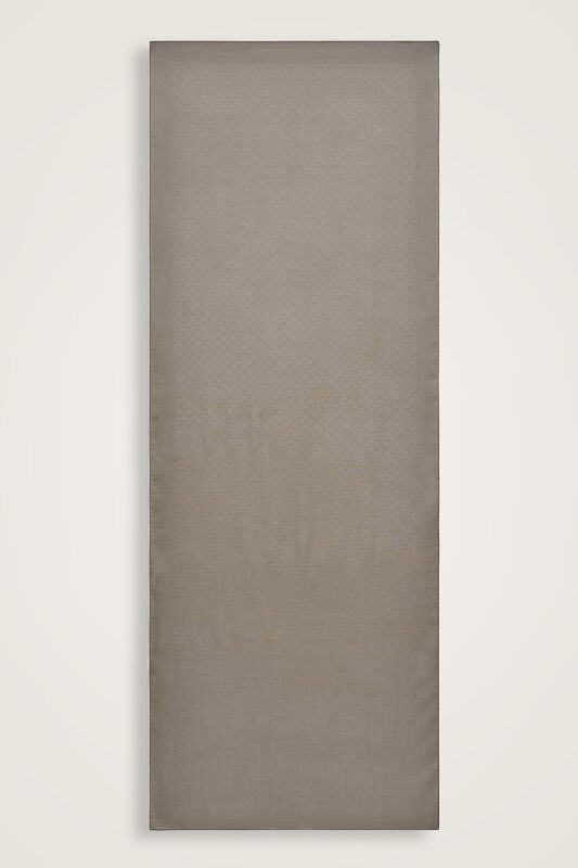 Basket Beige Jacquard Cupro Shawl - 2