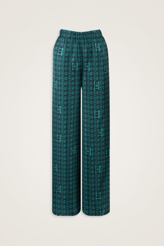 Basket Beige Twill Silk Trousers - 1