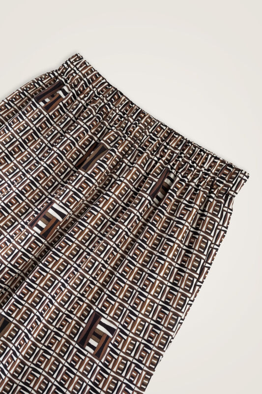 Basket Brown Twill Silk Trousers - 2