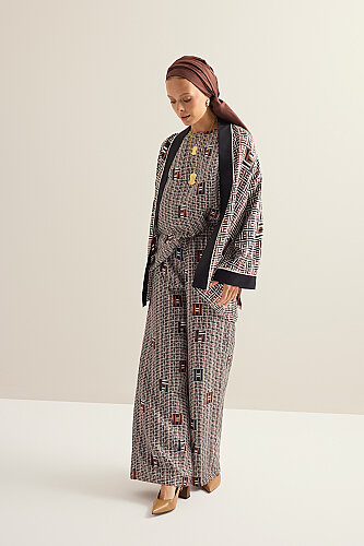 Basket Brown Twill Silk Trousers - 5