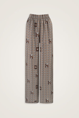 Basket Brown Twill Silk Trousers - 2