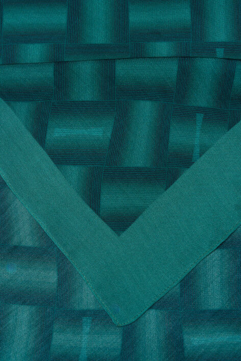 Basket Flush Viscose Shawl Green - 2