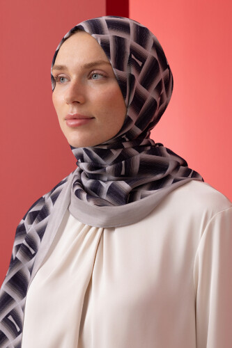 Basket Flush Viscose Shawl Grey - 5