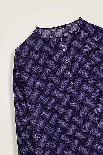 Basket Noor Purple Patterned Viscose Dress - 2