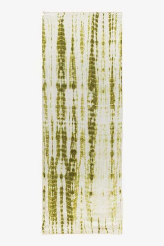 Batik Yosun Yeşili İpek Şal - 1