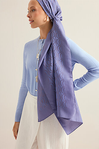 Bambunoor İndigo Naia Pamuk Şal 70x210 - Imannoor (3)