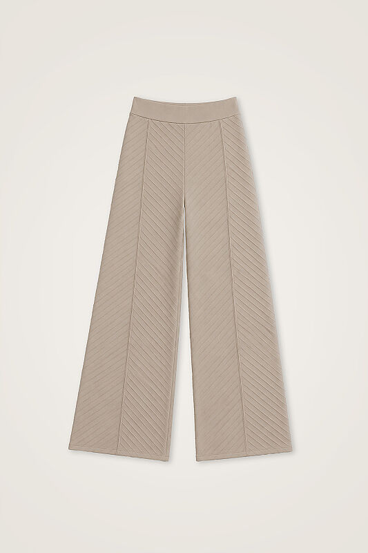 Beige Knitted Trousers - 1