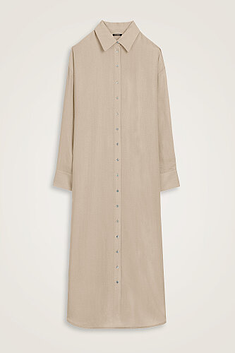 Beige Naia Shirt Dress - 1