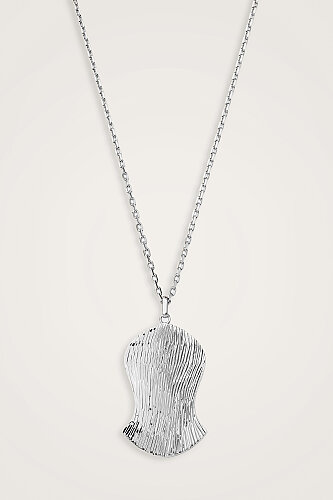 Beloved's Footprint Large Silver Necklace - Imannoor (1)