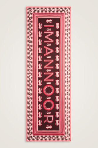 Beloved's Footprint Pomegranate Blossom Cotton Silk Scarf - Imannoor (1)