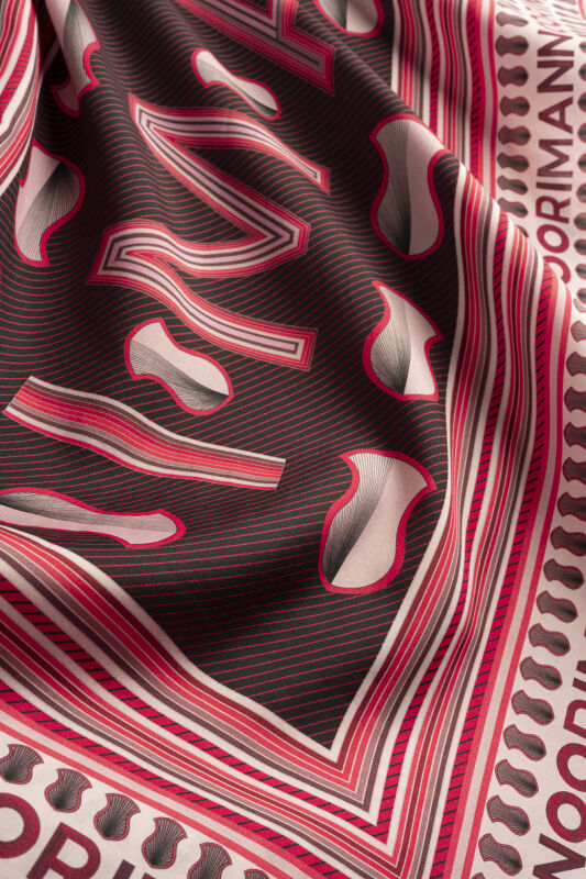 Beloved's Footprint Pomegranate Blossom Cotton Silk Scarf - 4