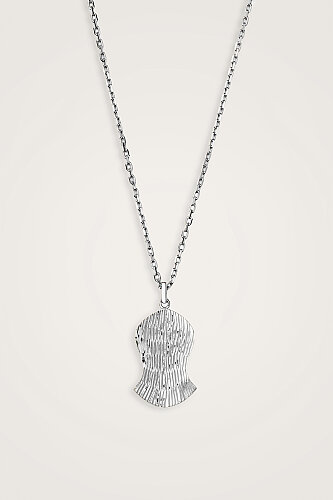 Beloved's Footprint Small Silver Necklace - Imannoor (1)