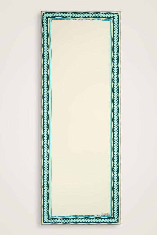 Benekli Lale Sarı Krep İpek Şal 70x200 - 1