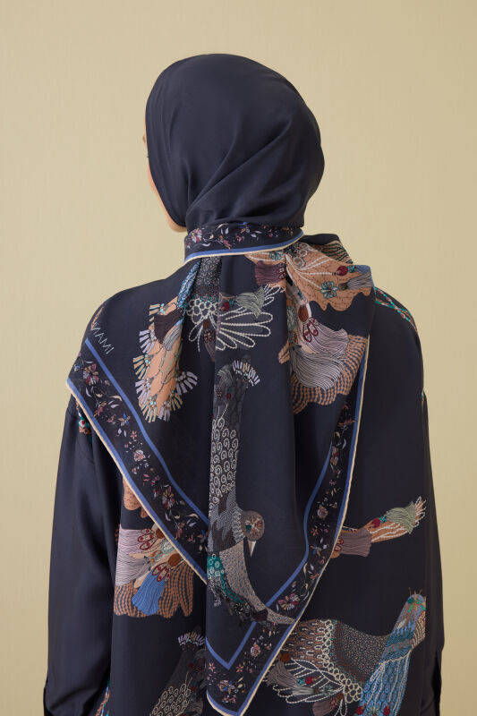 Bird With Noor Anthracite Crepe Silk Shirt Shawl - 1