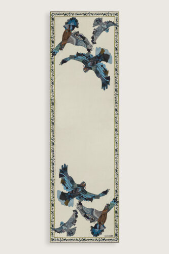 Bird With Noor Beige Crepe Silk Shirt Shawl - 2