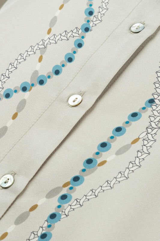 Bird With Noor Beige Silk Shirt - 6