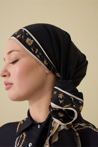 Bird With Noor Black Crepe Silk Shirt Shawl - 5