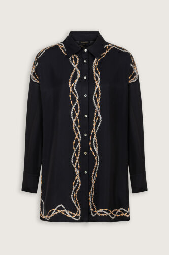 Bird With Noor Black Silk Shirt - 2