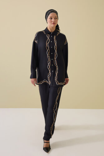 Bird With Noor Black Silk Trousers - 5