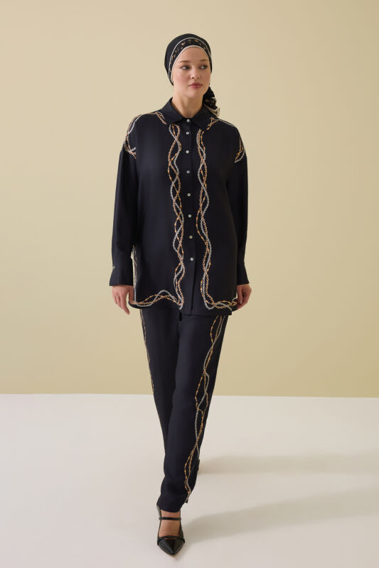 Bird With Noor Black Silk Trousers - 5