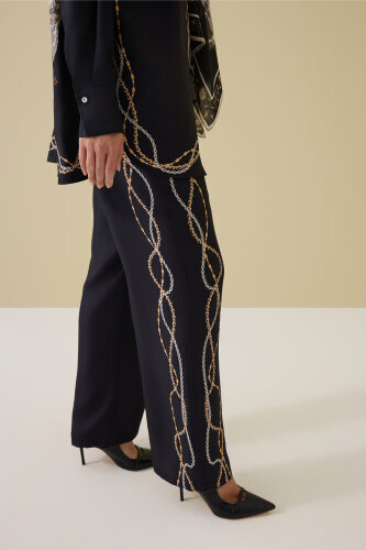 Bird With Noor Black Silk Trousers - 3