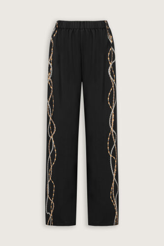 Bird With Noor Black Silk Trousers - 2