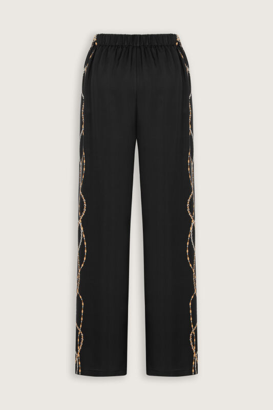 Bird With Noor Black Silk Trousers - 4
