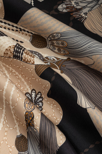 Bird With Noor Black Silk Twill Scarf - 4