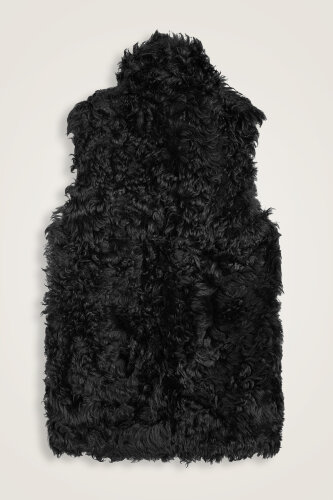 Black Fur Vest - 2